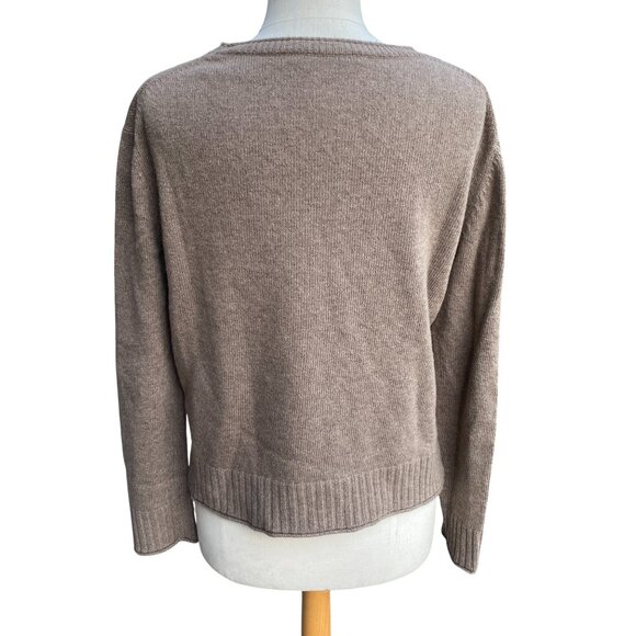 Jenni Kayne Wool Cashmere Everyday Sweater Taupe Capsule Quiet Luxury Capsule-S - Picture 8 of 13
